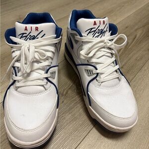 Nike Air Flight White and Navy Sneakers